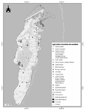 agricultores/guardianes de semillas de San Andrés.